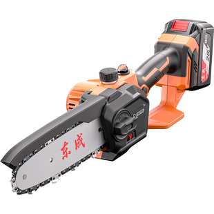 东成充电式电锯家用小型手持大功率锂电池链条剧锯树神器伐木据