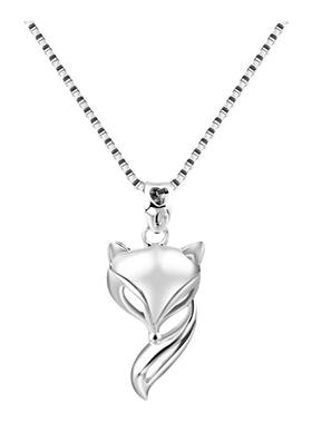 老银匠925银小狐狸锁骨链女士