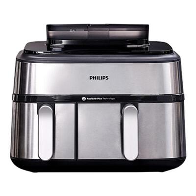 飞利浦空气炸锅烹饪机新款家用NA555双仓蒸炸两用9L大容量电炸锅