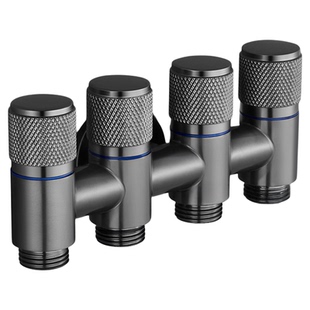 全铜一进四出角阀多功能洗衣机水龙头三控三出水四通分水阀分水器