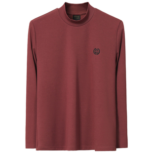 秋季男士中半高领长袖T恤打底衫加厚卫衣秋装潮流上衣春秋款男装