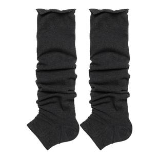 秋冬袜子过膝个性羊毛踩脚袜套韩版纯色卷边长筒堆堆袜女配乐福鞋