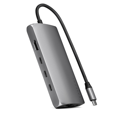 Satechi 扩展坞Typec转换USB拓展集线器HDMI&8K网口V3适用MacBookPro/Air笔记本电脑