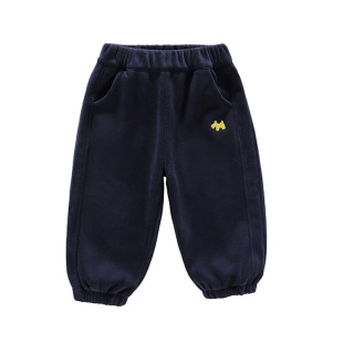 儿童卫裤女童秋冬季新款加厚加绒洋气柔软休闲裤运动裤一体绒裤子