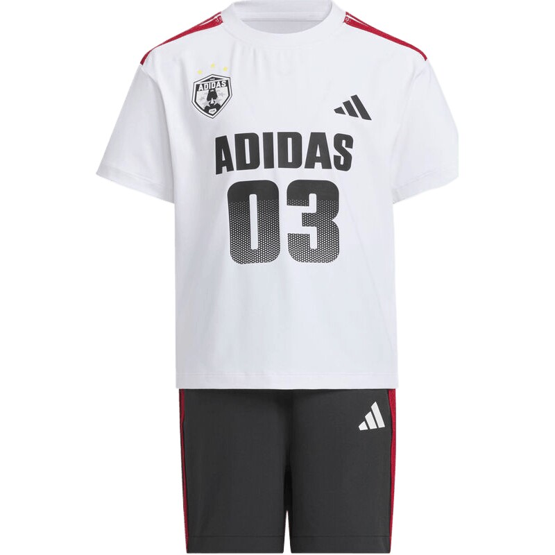 adidas阿迪达斯儿童速干舒适宽松运动短袖套装KH0255