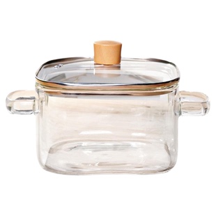 高硼硅玻璃锅可明火直烧透明汤锅家用电陶炉专用耐高温炖煮红酒锅