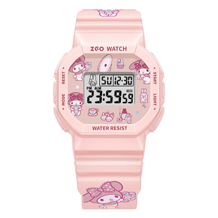 美乐蒂三丽鸥儿童手表女孩女童初中小学生只看时间防水运动电子表