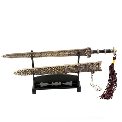 古代名剑湖北博物馆纪念品越王勾践剑模型合金古风宝剑摆件玩具
