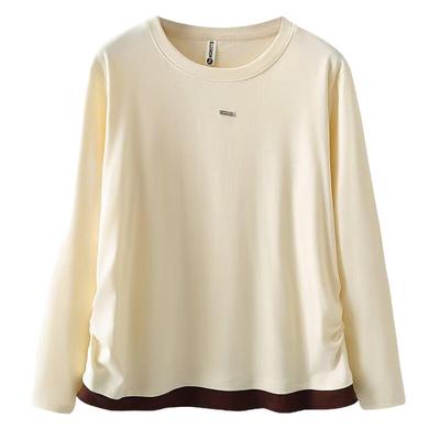 圆领假两件休闲长袖T恤