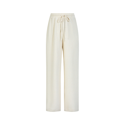 1HeyDress法式针织休闲裤女秋季高腰宽松卫裤时尚运动直筒阔腿裤