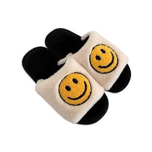 简约棉拖鞋女冬季日系时尚情侣居家用保暖防滑一字毛绒绒男生棉拖