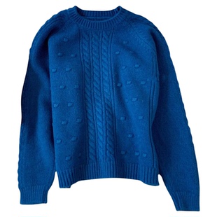 慵懒风休闲百搭套头针织衫女2025冬季新款设计感麻花宽松显瘦毛衣