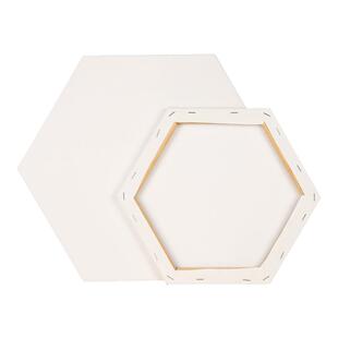 图绘通六边形油画框带画布内框纯棉亚麻丙烯颜料初学者学生创意绘画成品六角型油画布空白油画板材料工具套装