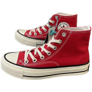 小众经典款复古大红色帆布鞋系带圆头低帮韩版青年百搭休闲板鞋女