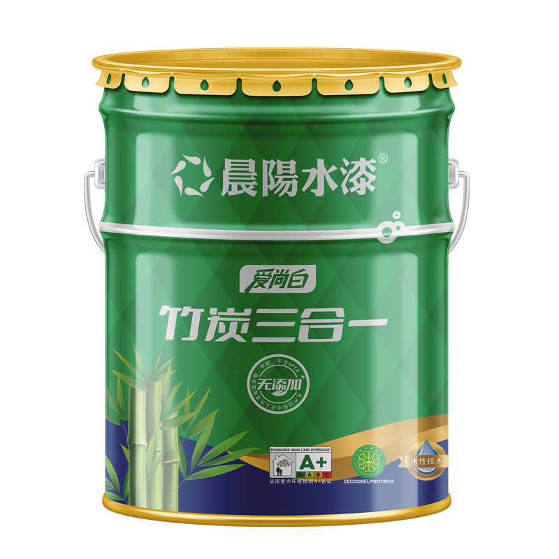 晨阳水漆爱尚白竹炭无添加三合一内墙水漆