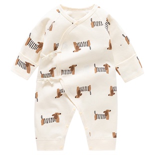 婴幼儿连体衣春秋冬季新初生儿纯棉哈衣男女宝宝长袖爬爬服睡衣52