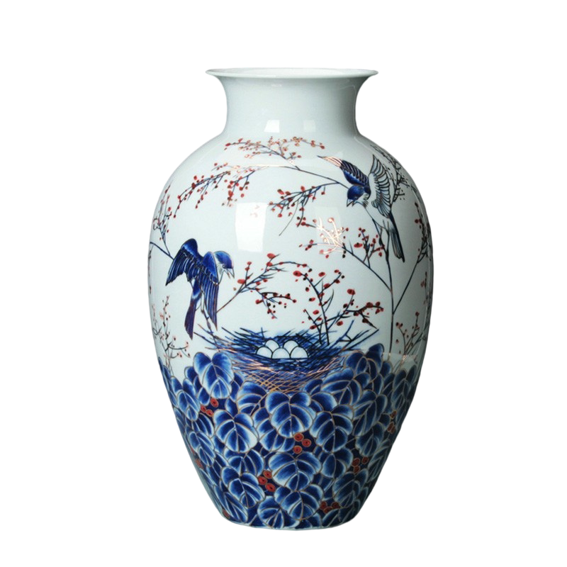 景德镇名家手绘花鸟装修工艺品