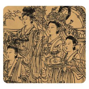 吴道子《八十七神仙图》古画高清微喷复制品现货古代白描道神像画