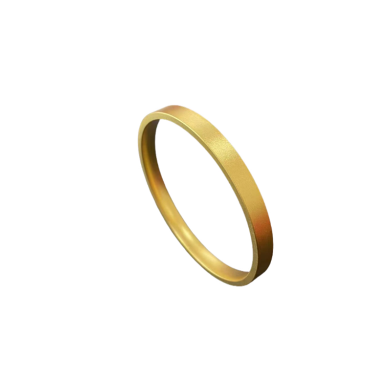 古法传承厚金包银方形素圈手镯实心平底磨砂镯子女生日礼物送朋友