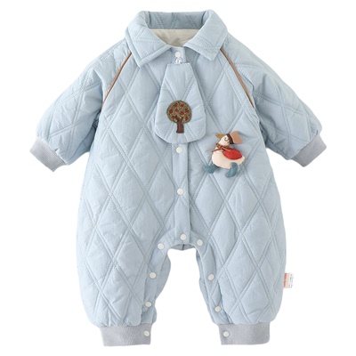 JIUMI婴儿秋冬保暖长袖卡通哈衣