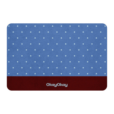 okay布朗波点浴室吸水地垫纯色几何厕所门口脚垫卫生间门垫防滑垫