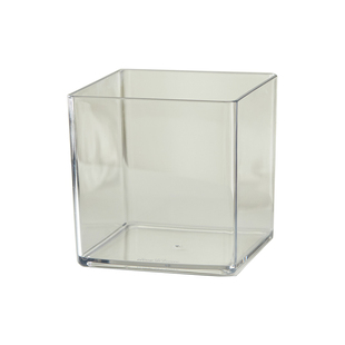 加厚透明亚克力花盆正方形水培绿植郁金香多肉花盆插花方缸摆件小