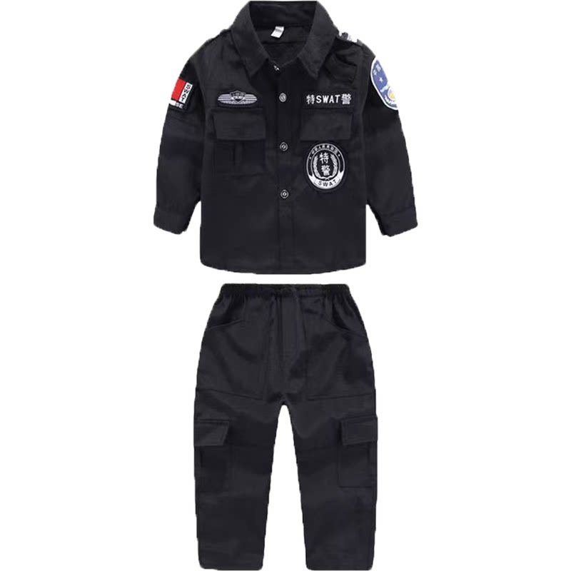 儿童小警官服装男孩特种兵小特警套装警察服衣服冬季玩具全套装备