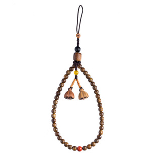 沉香木手机挂链女款挂绳短款手腕挂件中国风复古挂饰吊绳男礼品潮