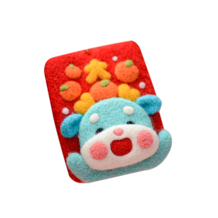 羊毛毡御守生肖龙车挂钥匙扣挂件 戳戳乐手工diy自制玩偶材料包