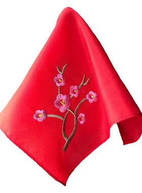 结婚红手帕喜帕手绢小方巾婚庆婚礼红色喜字手绢女方陪嫁新娘用品