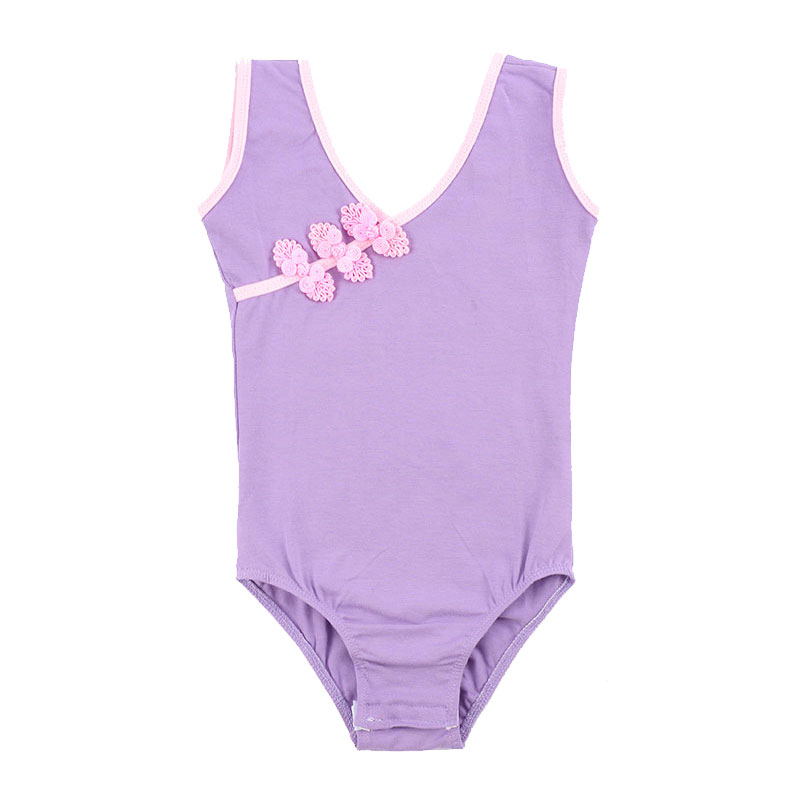 幼儿童芭蕾舞蹈服夏季女练功服背心盘扣中国舞跳舞服民族风连体服