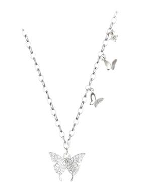 吴越老银铺银项链蝴蝶项链