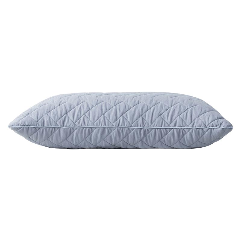 纯棉助睡眠羽丝绒抗菌枕头单人