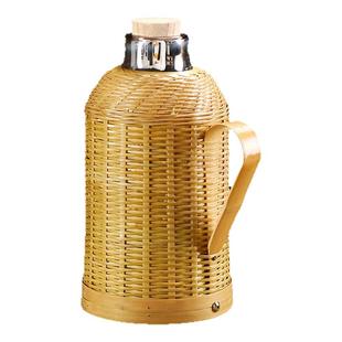 竹编热水瓶老式热水壶玻璃内胆保温壶竹子暖壶暖瓶开水瓶外壳家用