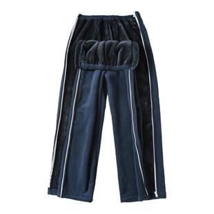 寒冬加厚绒病人保暖护理服卧床老人骨折易穿脱病号服拉链睡衣外套