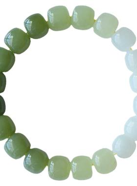 新疆和田玉晴水渐变色女湖水绿