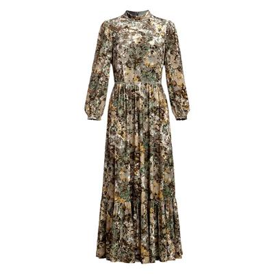 丝绒优雅名兰世家A字裙