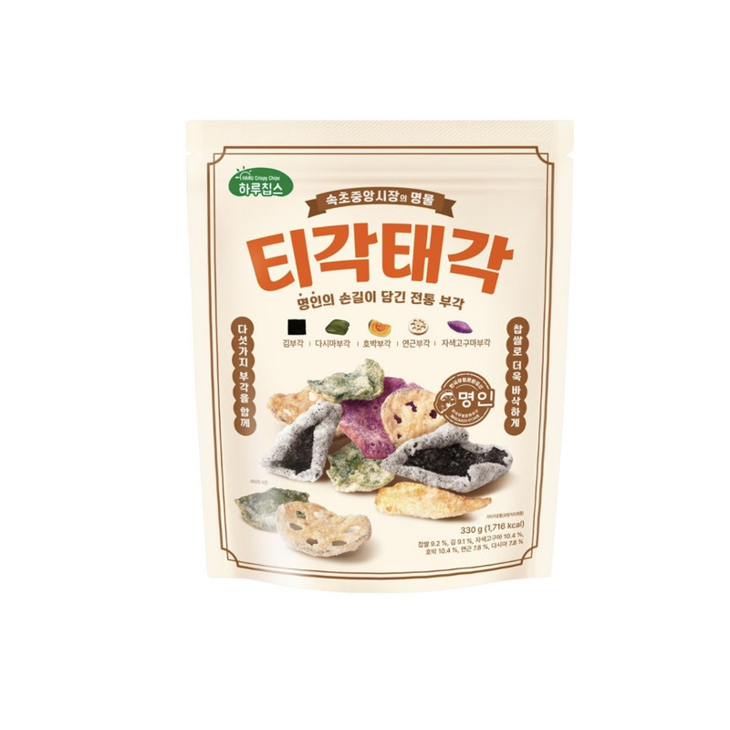 韩国直邮五彩蔬菜海苔薄脆饼干