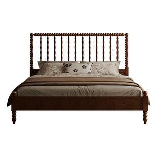 时余朱诺床美式实木床1.5米法式复古风温莎中古风双人橡木床主卧