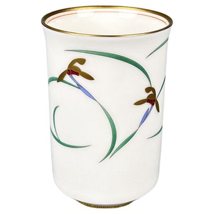 日本进口香兰社兰花金兰绿叶细兰花咖啡杯盖杯茶杯杯垫餐具正品