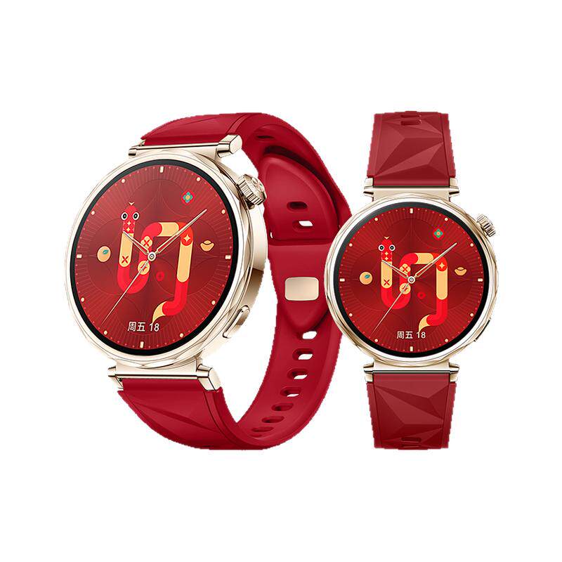 适用华为watchgt5pro手表带FKM氟橡胶watch5表带运动gt4智能GT6腕表gt5冰晶款表带42陶瓷纹理表带41mm女生