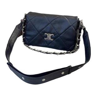 2024新款菱格链条包真皮凯旋门腋下包牛皮时尚手提单肩斜挎小方包