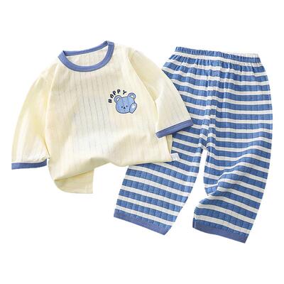 儿童纯棉睡衣男童女童空调服夏季