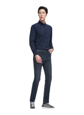金利来男士加厚保暖磨毛牛仔裤