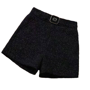 秋冬季雪尼尔短裤女外穿2025新款高腰显瘦冬款短裤子亮闪闪靴裤潮