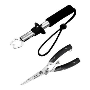 出口欧美带称控鱼器控大物路亚控鱼钳夹鱼钳多功能路亚钳取钩套装