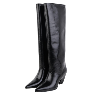 IORE理想矿石显瘦皱牛油皮及膝靴