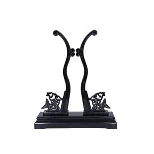 江左红木扇架折扇托宣纸团扇支架扇底座中式中国风古典风宣纸宫扇子展示架空白创作折扇专用摆件