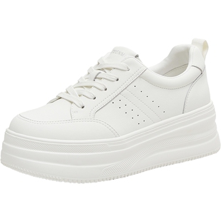 天美意百搭厚底增高小白鞋运动板鞋女休闲鞋2025秋季新款BL392CM5