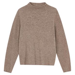 佧茜文100%羊毛半高领针织衫2025冬季新款慵懒感休闲百搭保暖上衣